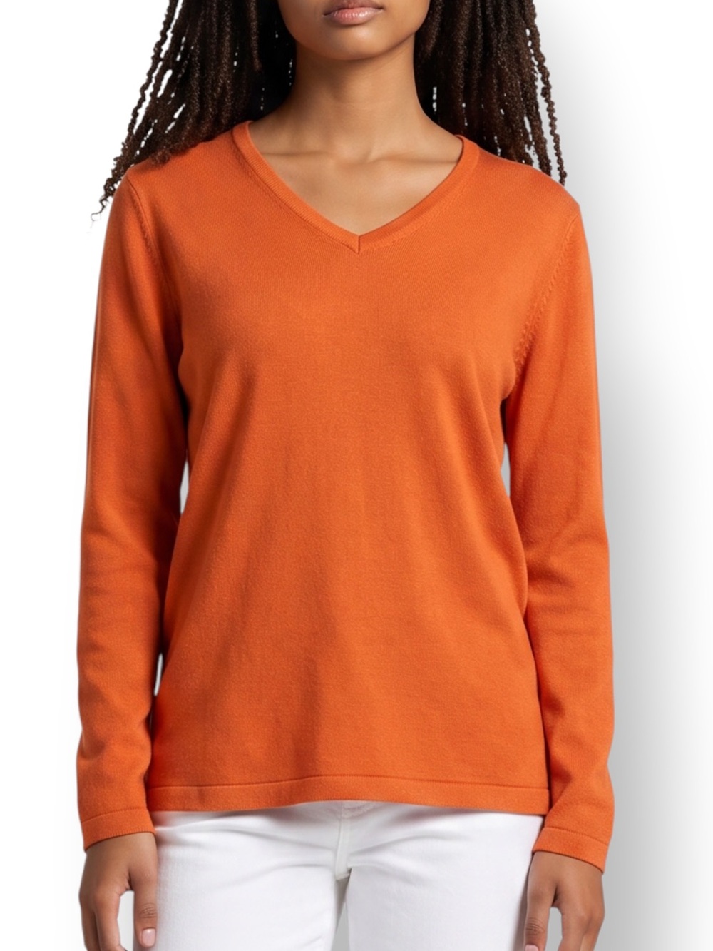4/$20 Jennie & Ray Women’s XL Burnt Orange V-Neck Tunic Sweater NWT